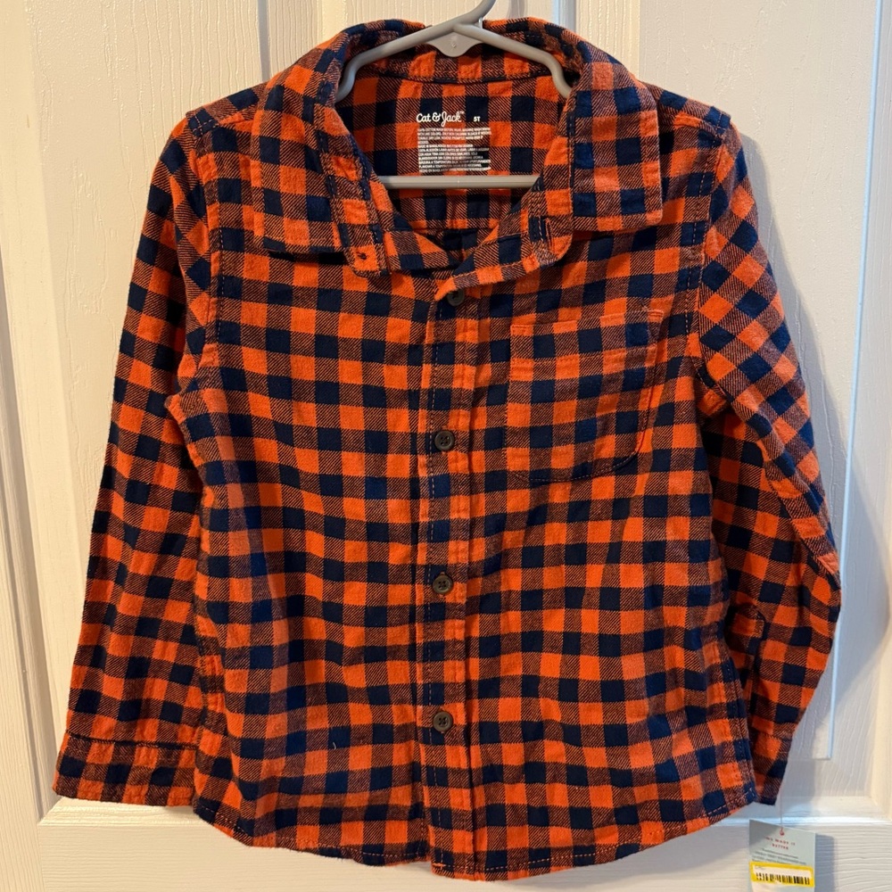 Cat & Jack 5T Boys‎ Long Sleeve Button Down